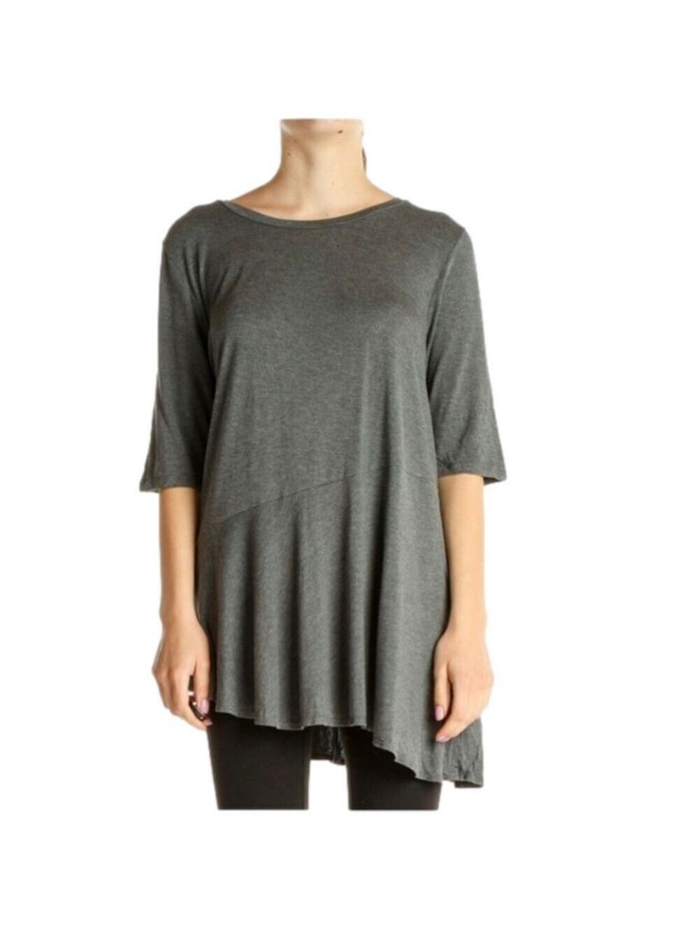 GAP Long Sleeve LUXE Heather Grey Tunic Top